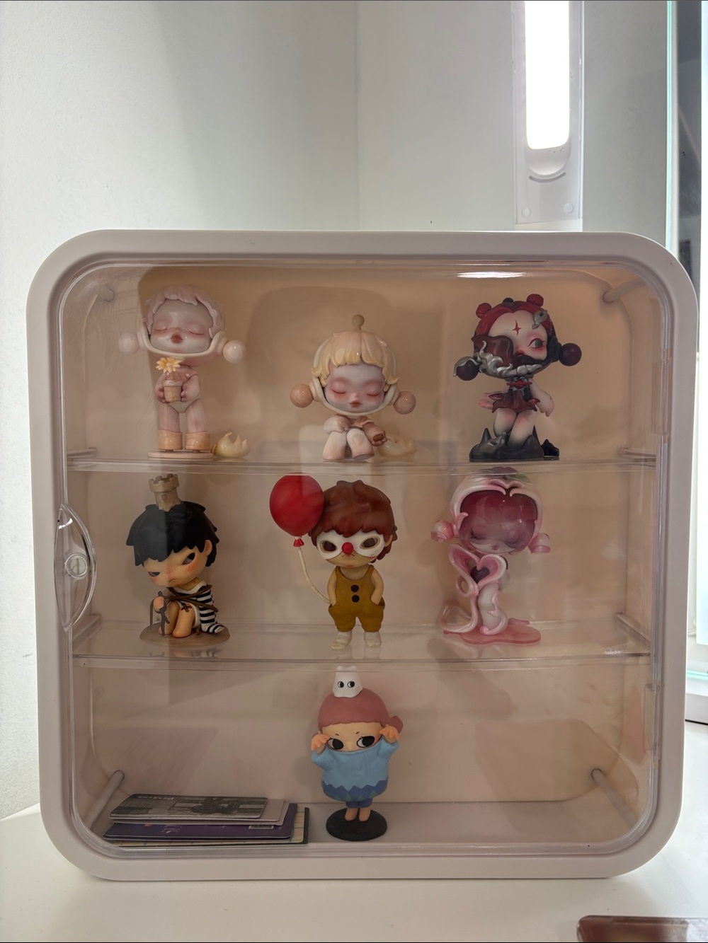 White Display Case Organizer for Collectibles/Figurines